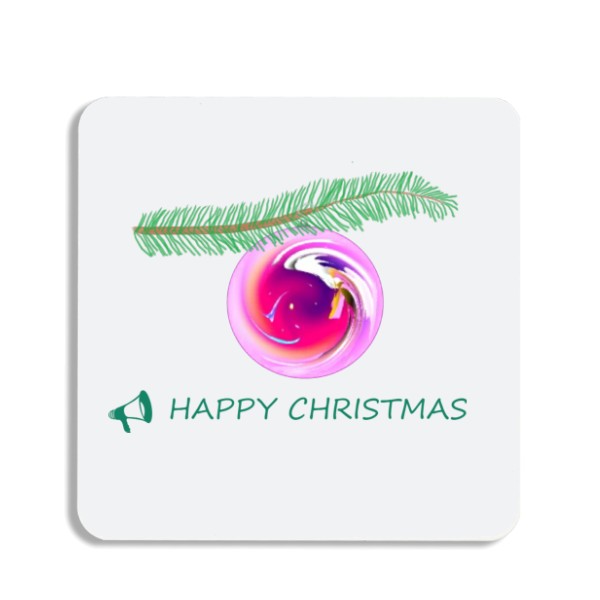 Mug coaster s potiskem Christmas atmosphere