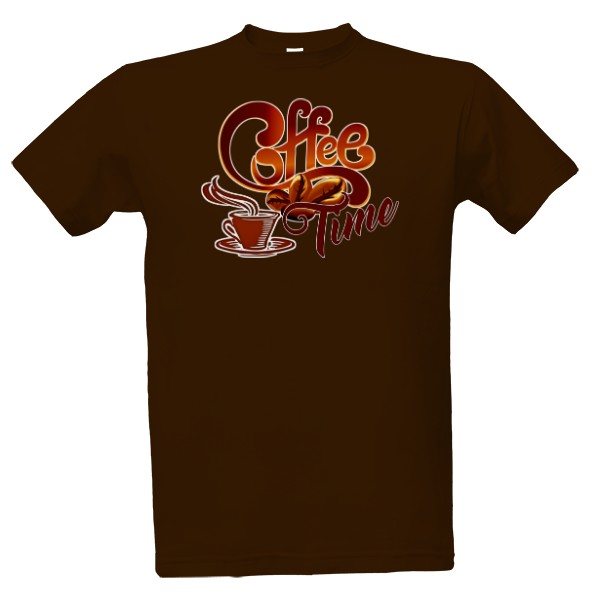 Coffee Time Brown Design 2 T-shirt