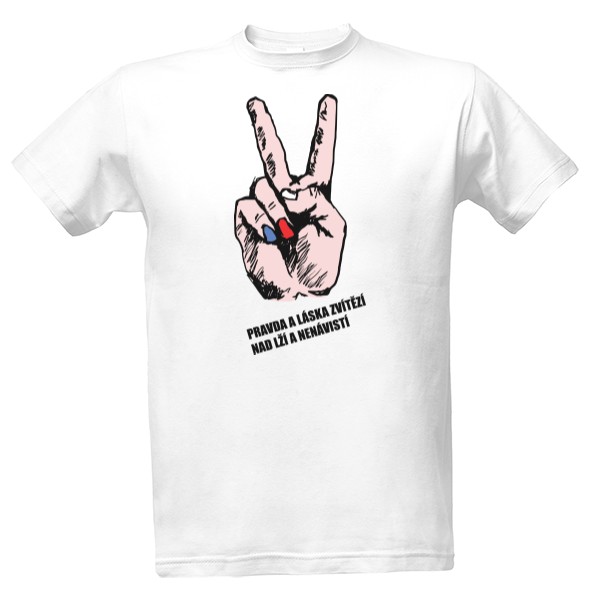 Tričko s potlačou Prsty červené