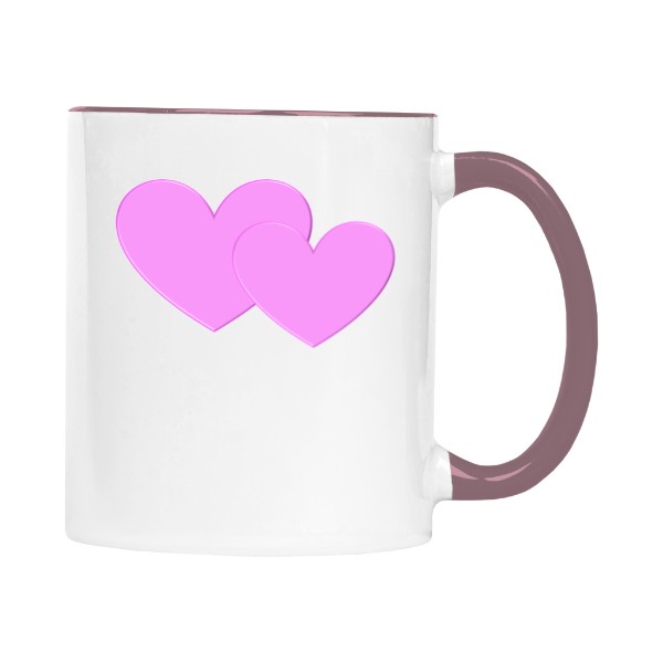 Cup colourful s potiskem Pink heart