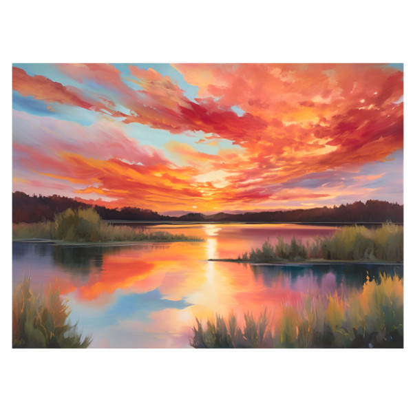 Puzzle A3 s potiskem The magic of the setting sun